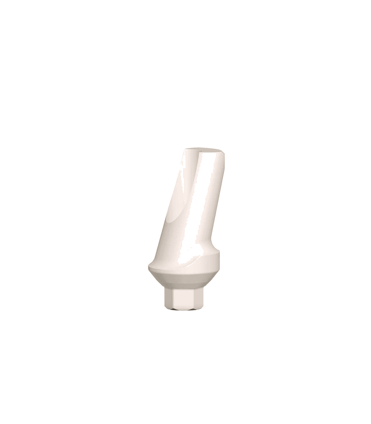 Temporary PEEK abutment 15°